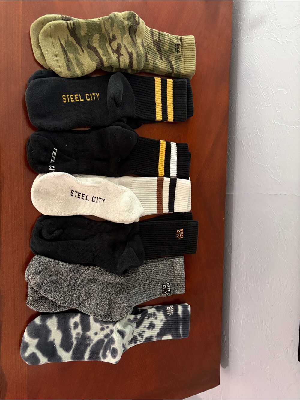 Steel City Men's Mixed Color Crew Socks - 7-Pack